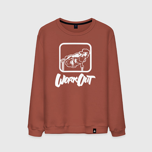 Мужской свитшот Hannibal For King C1ke - Воркаут / Кирпичный – фото 1