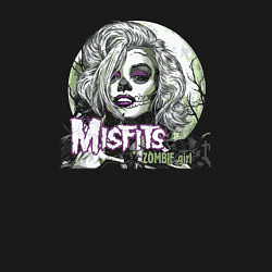Свитшот хлопковый мужской Misfits zombie girl, цвет: черный — фото 2