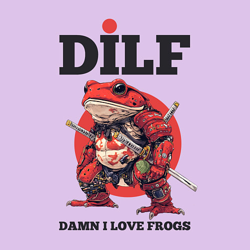 Мужской свитшот DILF damn I love frogs / Лаванда – фото 3