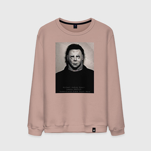 Мужской свитшот Майкл Майерс магшот / Пыльно-розовый – фото 1