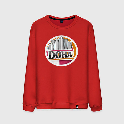 Мужской свитшот Доха / Красный – фото 1