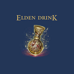 Свитшот хлопковый мужской Elden drink meme, цвет: тёмно-синий — фото 2