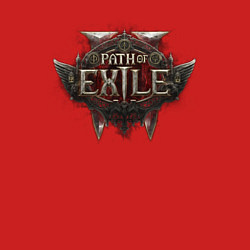 Свитшот хлопковый мужской Path of exile 2 logo, цвет: красный — фото 2