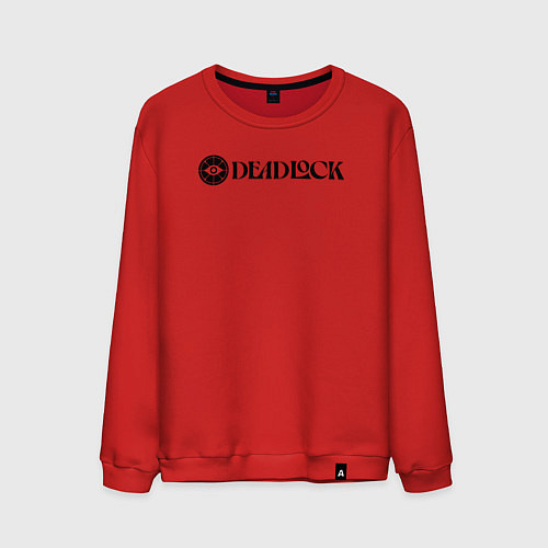 Мужской свитшот Deadlock white logo / Красный – фото 1