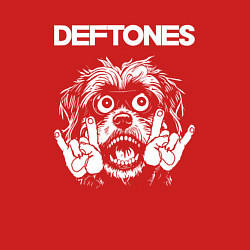 Свитшот хлопковый мужской Deftones rock dog, цвет: красный — фото 2