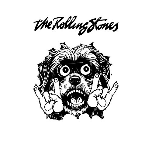 Мужской свитшот Rolling Stones - rock dog / Белый – фото 3