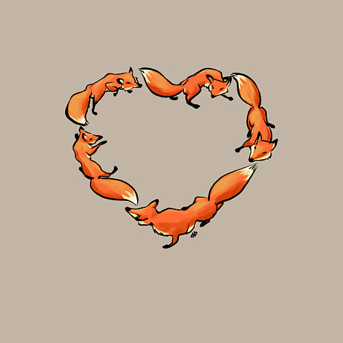 Мужской свитшот Лисердце / Миндальный – фото 3