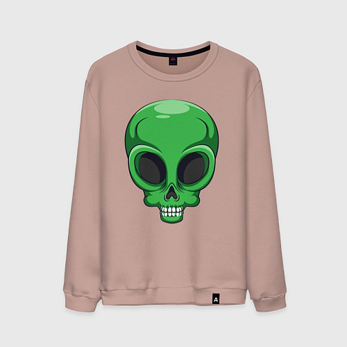 Мужской свитшот Green skeletor / Пыльно-розовый – фото 1