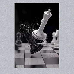 Свитшот хлопковый мужской Шахматы эстетика, цвет: меланж — фото 2