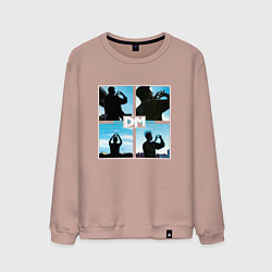 Свитшот хлопковый мужской Depeche Mode world in my eyes, цвет: пыльно-розовый