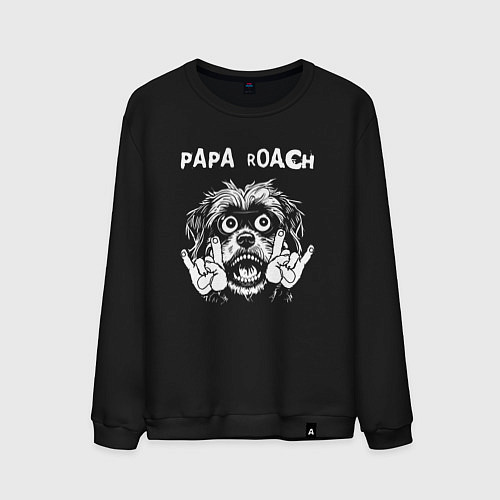 Мужской свитшот Papa Roach rock dog / Черный – фото 1