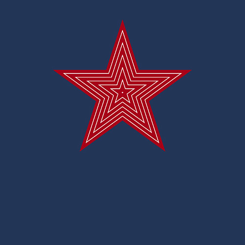Мужской свитшот USSR red star / Тёмно-синий – фото 3