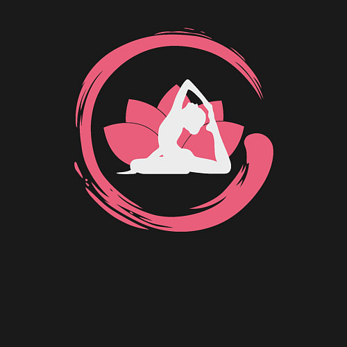 Мужской свитшот Йога и лотос / Черный – фото 3