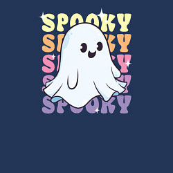 Свитшот хлопковый мужской Cute little spooky ghost, цвет: тёмно-синий — фото 2