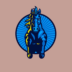 Свитшот хлопковый мужской Синий скакун, цвет: пыльно-розовый — фото 2