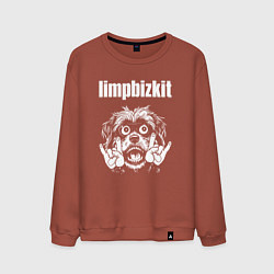 Свитшот хлопковый мужской Limp Bizkit rock dog, цвет: кирпичный