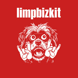 Свитшот хлопковый мужской Limp Bizkit rock dog, цвет: красный — фото 2