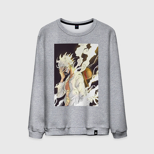 Мужской свитшот Ван-Пис Луффи джойбой / Меланж – фото 1