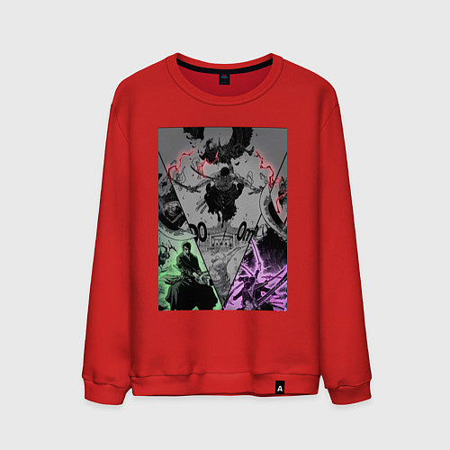 Мужской свитшот Ван-Пис Зоро Ророноа пират / Красный – фото 1