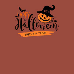 Свитшот хлопковый мужской Halloween - тыква в шляпе, цвет: кирпичный — фото 2