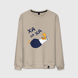 Свитшот хлопковый мужской Смеющийся орел, цвет: миндальный