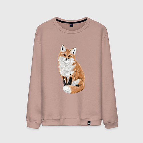 Мужской свитшот Осенняя лисица / Пыльно-розовый – фото 1