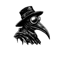 Свитшот хлопковый мужской Plague doctor, цвет: белый — фото 2