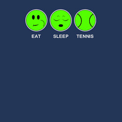 Свитшот хлопковый мужской Eat sleep tennis, цвет: тёмно-синий — фото 2