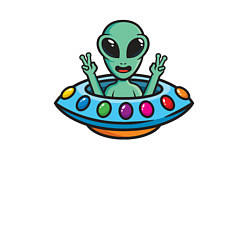 Свитшот хлопковый мужской Добродушный пришелец, цвет: белый — фото 2