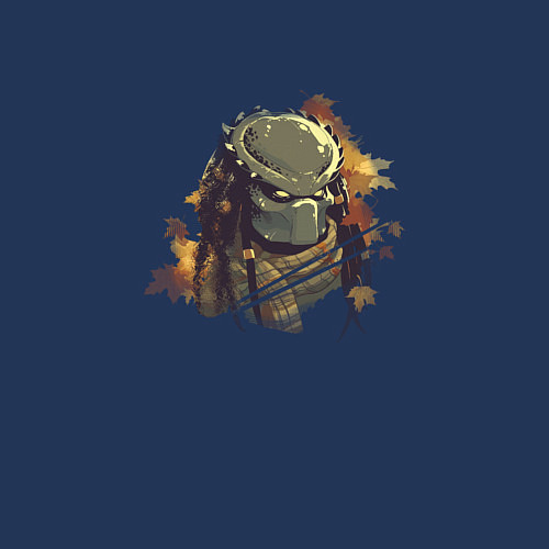 Мужской свитшот Осенний хищник / Тёмно-синий – фото 3