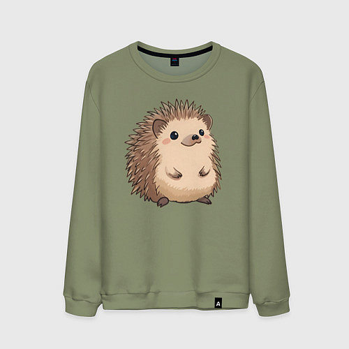 Мужской свитшот Ёжик арт / Авокадо – фото 1