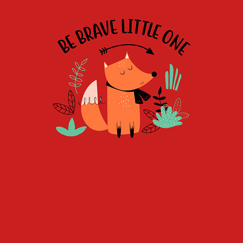 Мужской свитшот Будь смелым малыш / Красный – фото 3