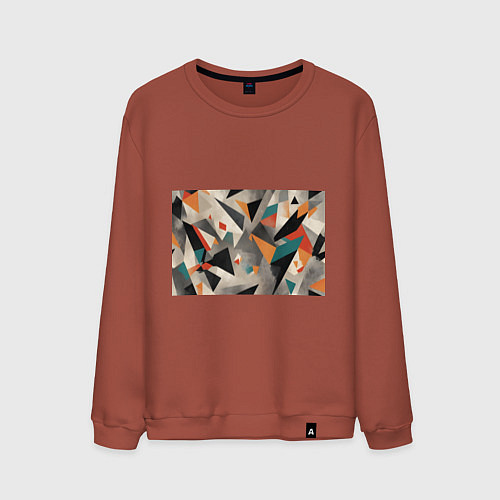 Мужской свитшот Отголоски конструктивизма / Кирпичный – фото 1