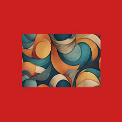 Свитшот хлопковый мужской Абстракция теплые контрасты, цвет: красный — фото 2