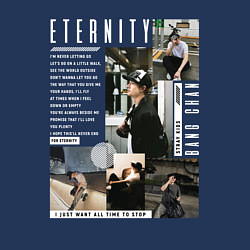 Свитшот хлопковый мужской Stray kids Bang Chan Eternity, цвет: тёмно-синий — фото 2