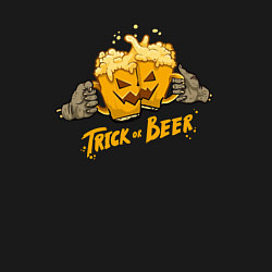 Свитшот хлопковый мужской Trick or beer - Halloween, цвет: черный — фото 2
