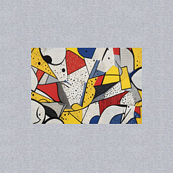 Свитшот хлопковый мужской Поп-арт яркая абстракция, цвет: меланж — фото 2