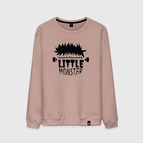 Мужской свитшот Little monster - boy - пара / Пыльно-розовый – фото 1