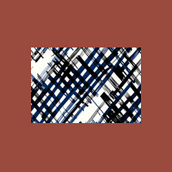 Свитшот хлопковый мужской Косая клетка бело-синяя, цвет: кирпичный — фото 2