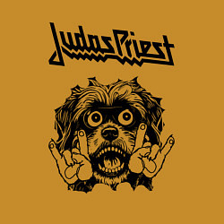 Свитшот хлопковый мужской Judas Priest - rock dog, цвет: горчичный — фото 2