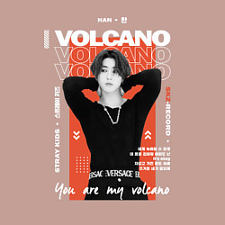 Свитшот хлопковый мужской Stray kids Han volcano, цвет: пыльно-розовый — фото 2