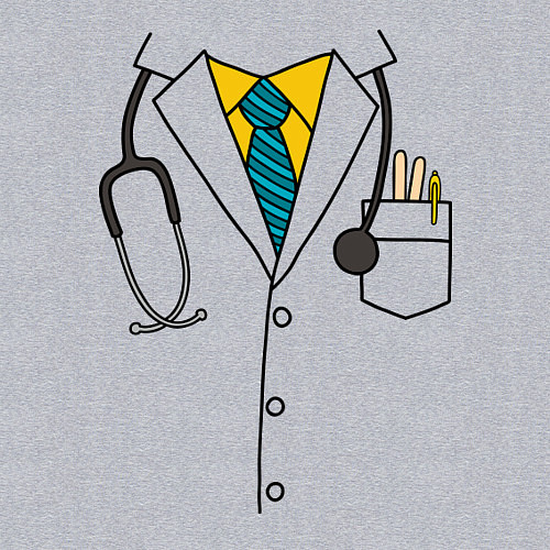 Мужской свитшот Халат врача / Меланж – фото 3