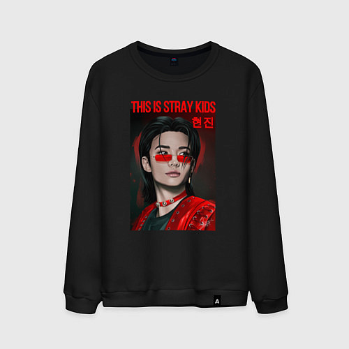 Мужской свитшот Фанарт Stray kids Хенджин / Черный – фото 1