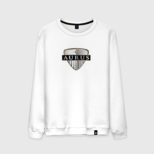 Мужской свитшот AURUS logo auto / Белый – фото 1