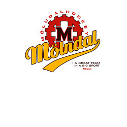 Свитшот хлопковый мужской Molndal hockey, цвет: белый — фото 2