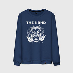 Свитшот хлопковый мужской The Neighbourhood rock dog, цвет: тёмно-синий
