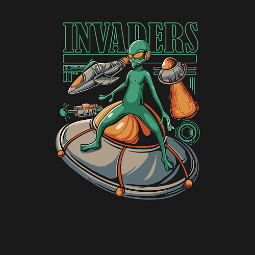 Мужской свитшот Захватчики / Черный – фото 3