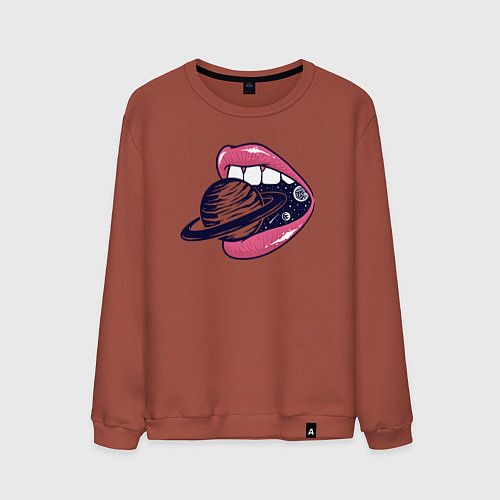 Мужской свитшот Вкус Сатурна / Кирпичный – фото 1
