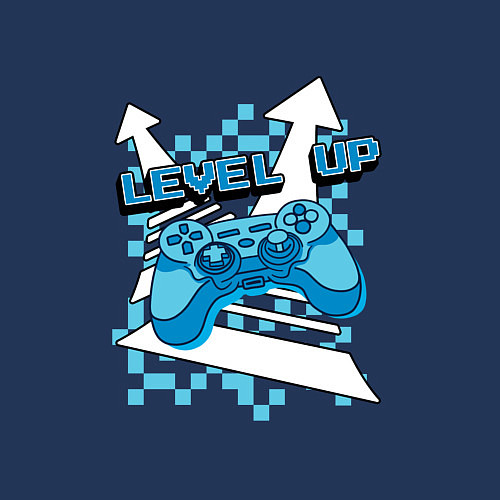 Мужской свитшот Повышая уровень / Тёмно-синий – фото 3