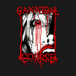 Свитшот хлопковый мужской Cannibal corpse - woman face, цвет: черный — фото 2